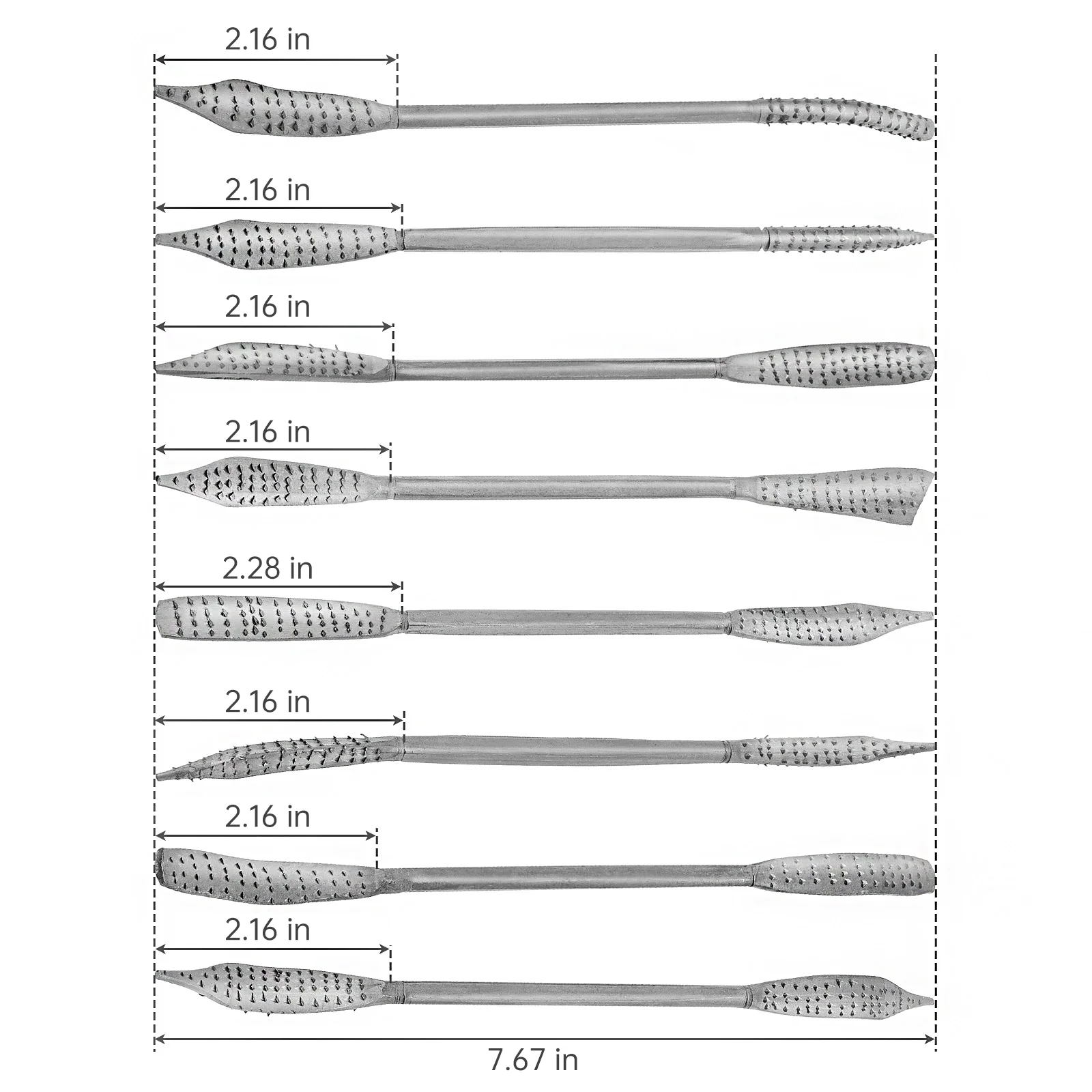 8pcs Double Head Special Shaped Wood Files for Woodworking Grinding, Woodworking Rasp Set Tools