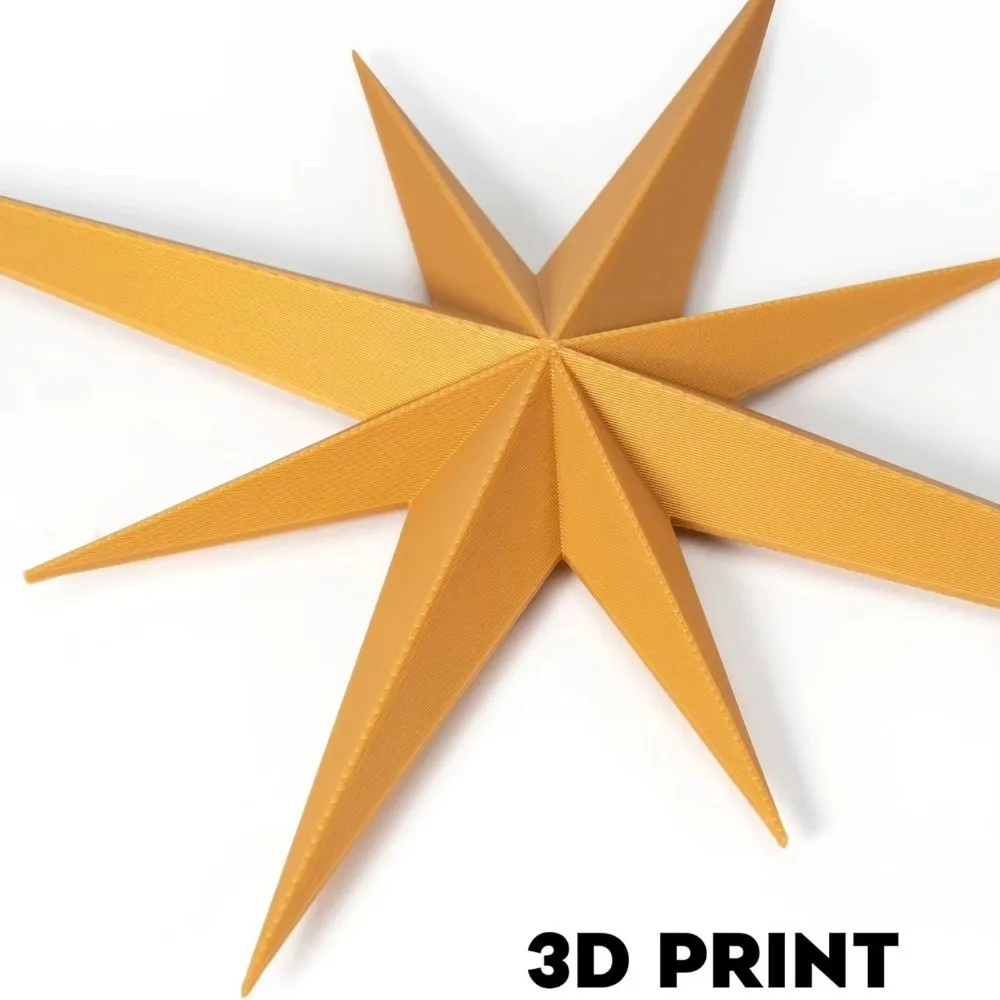 6Pcs/Set 3D Plastic Starburst Decor Octagonal Star Shape Star Art Wall Sculpture Wall Hanging Decor Home Decor
