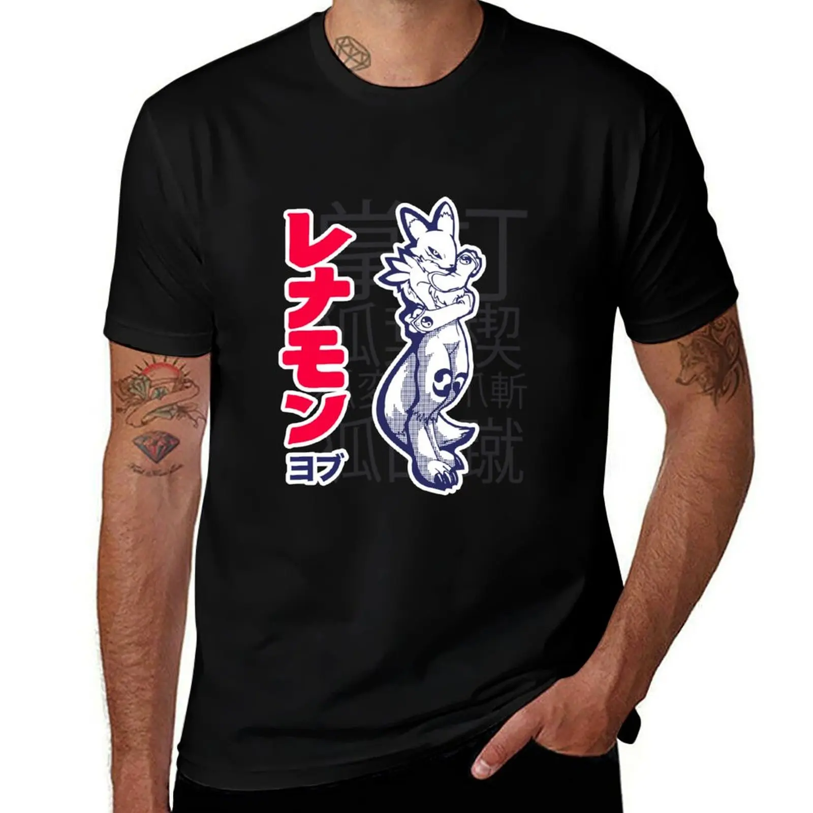 

Renamon ATTACKS T-Shirt football t shirt tops cotton graphic tees oversized t shirt men