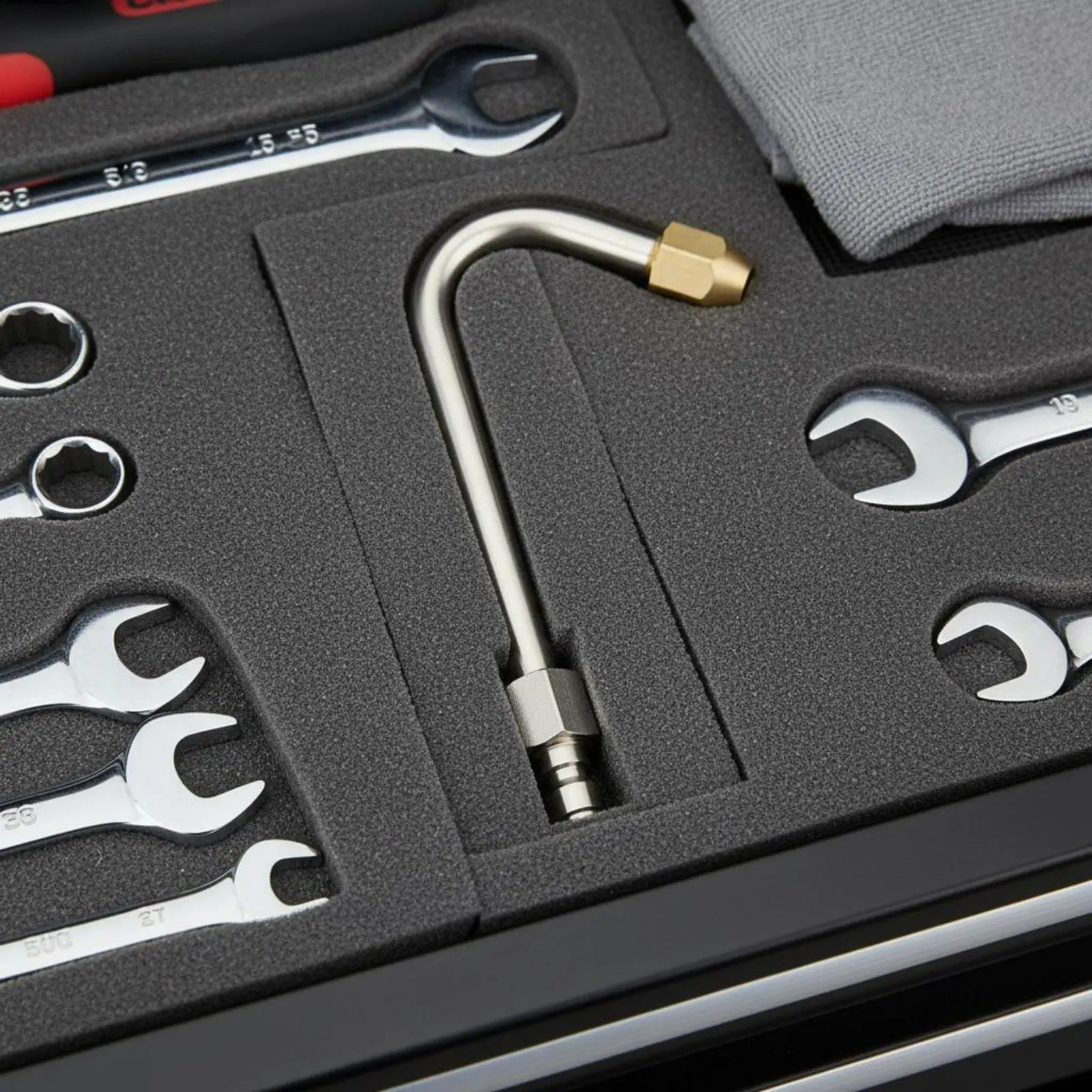 Water Sprayer Nozzle Set Curved Extension Lance Stainless Steel Quick Fit for Vehicle Undercarriage Washing