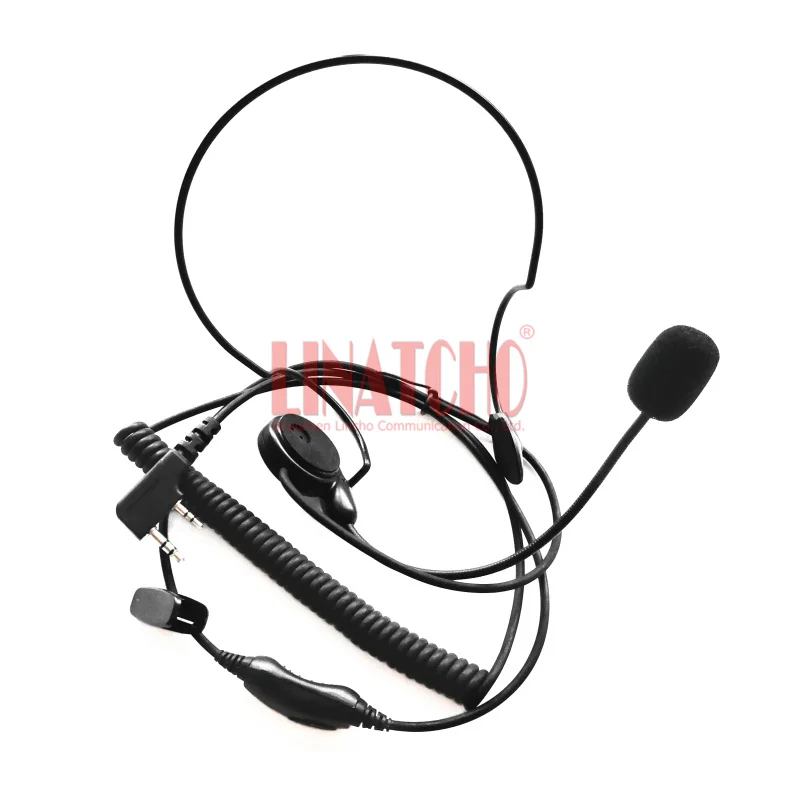 

Behind the Neck Motorcycle Use PTT Tactical Headset 2 Pins TK Walkie Talkie K Type Connetor