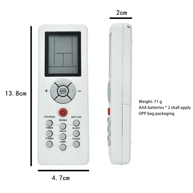 ZH/GT-01 Air Conditioner Remote Control For Chigo SSH-L076BE SSH-L096BE SSH-L096DC Remote Control Replacement