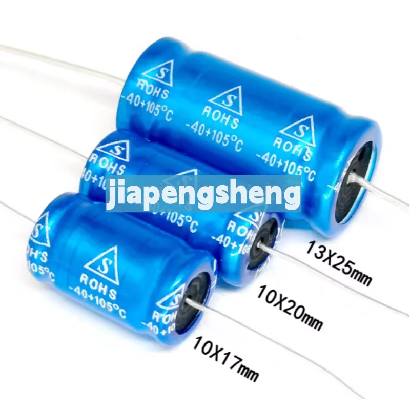 10 PCS, 1/2.2/6.8/3.3/4.7/10/15/22/47/68/100 uf100v loudspeakers infinite horizontal axial electrolytic divider capacitance