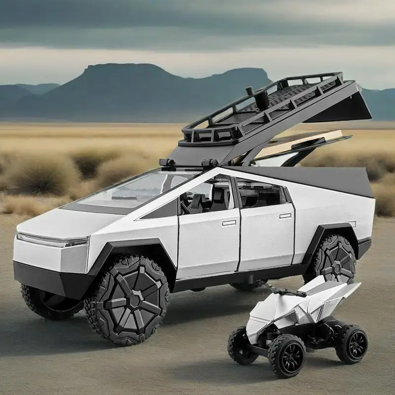 1:32 بيك اب التخييم RV سيارة نموذج سبيكة معدنية دييكاست ضوء الصوت هدية مع الأولاد جمع سيارة لعبة مجسمة الهدايا