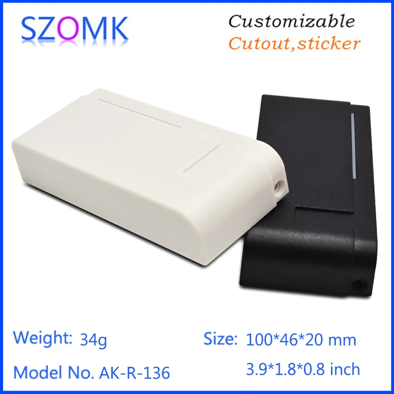 1Piece 100*46*20mm new design plastic reader access control system enclosure for electronics sensor szomk abs plastic case