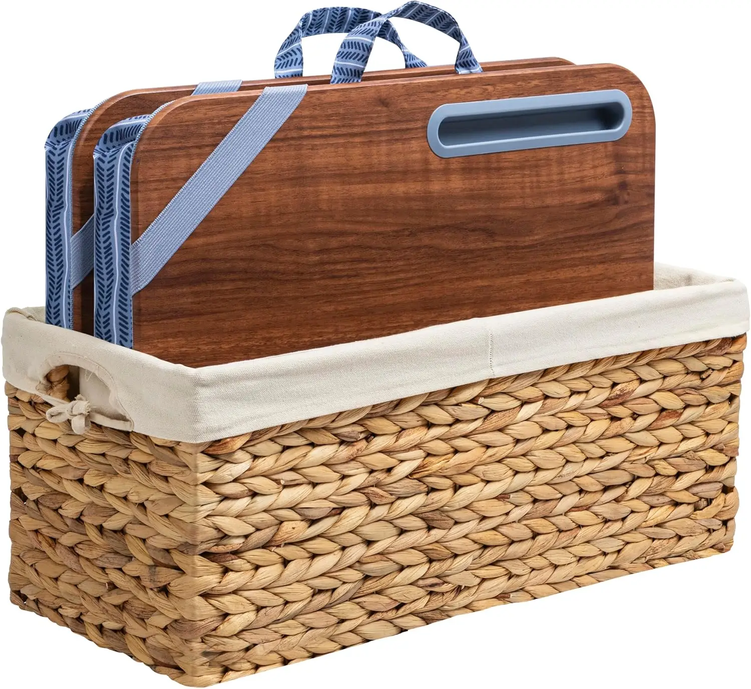 

Portable Lap Desk 2-Pack with Storage Basket, Phone Slot & Device Ledge – Fits Laptops up to 15.6 Inches