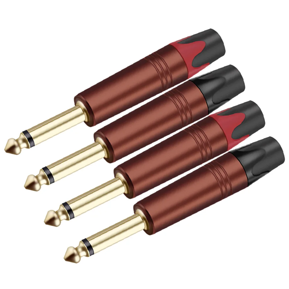 Conector de cable macho para micrófono de guitarra, Conector de Audio Mono/estéreo de 6,35mm, 6,3 MM, venta al por mayor de fábrica, 10 unidades por
