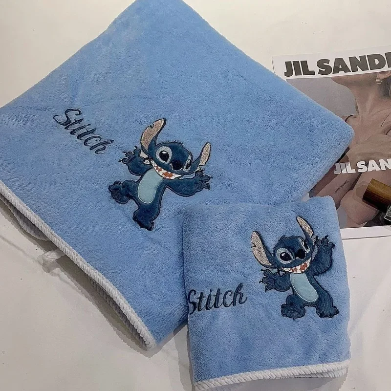 Miniso Disney Stitch Kawaii Cute Bath Towel Home Water Absorbent Quick-drying Bath Large Towel Dormitory Bath Wrap Portable