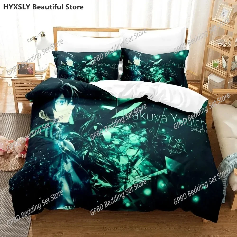 

Seraph of the end Anime Bedding Set Single Twin Double Queen King Cal King Size Bed Linen Set