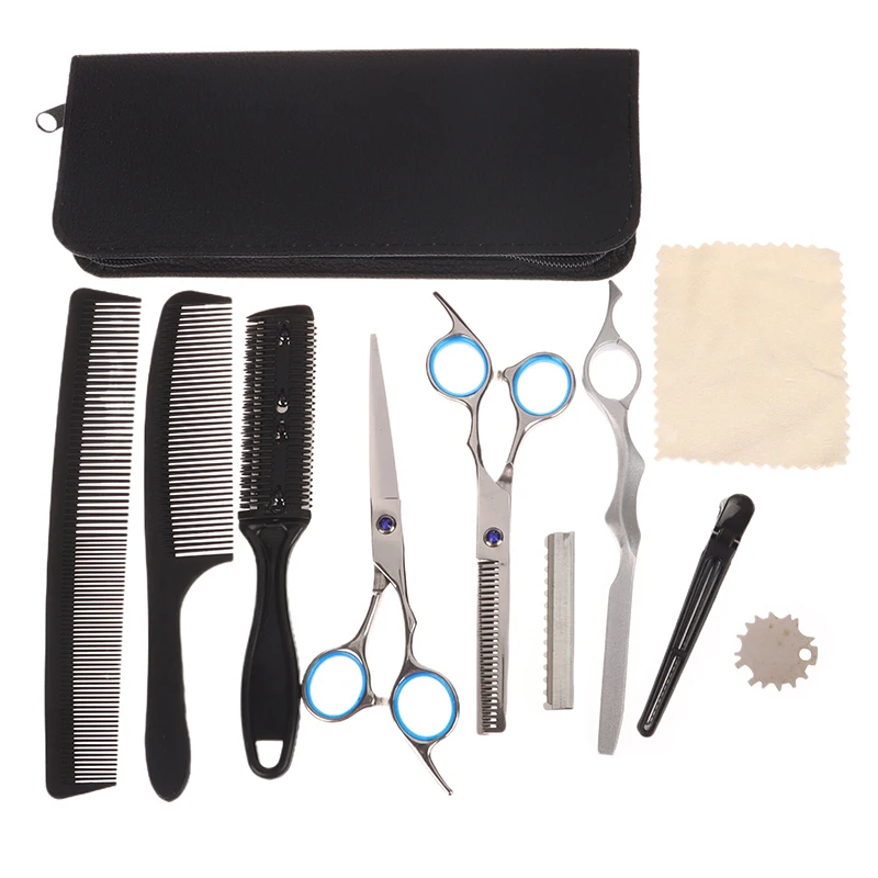 Friseurschere 6" Edelstahl Haarschneideschere Effilierschere Haarschnitt Haarschere Set