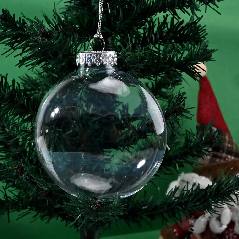 60/80/100mm Oval Transparent PET Christmas Ball Ornaments DIY Paintable Christmas Tree Hangng Pendant Home Christmas Decoration - Image 5