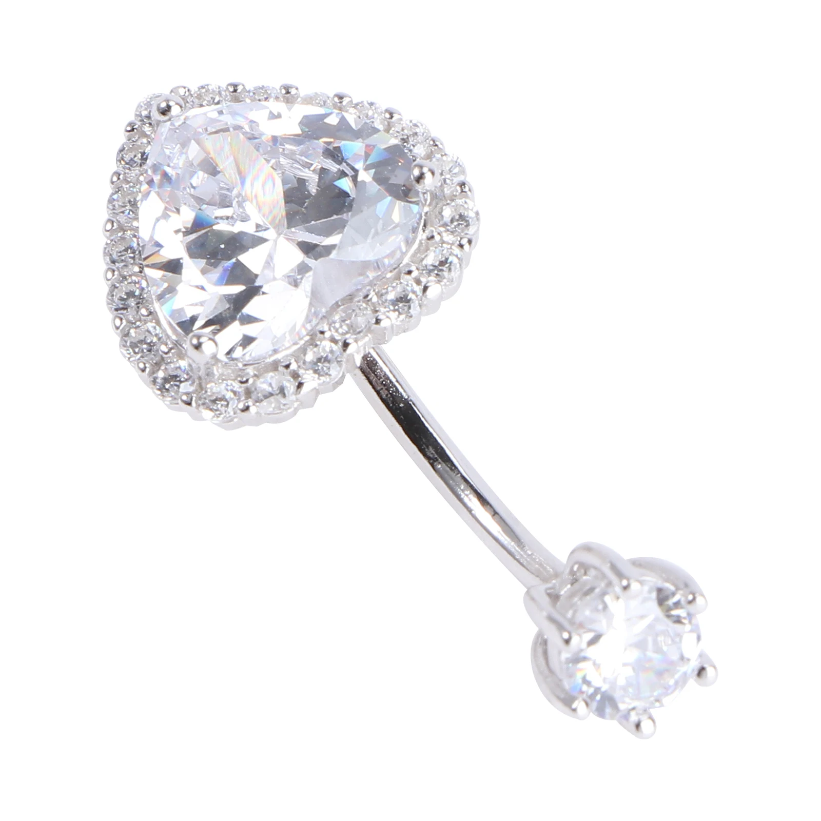 

Love Navel Button Heart Belly Decoration Piercing 925 Sterling Silver Miss