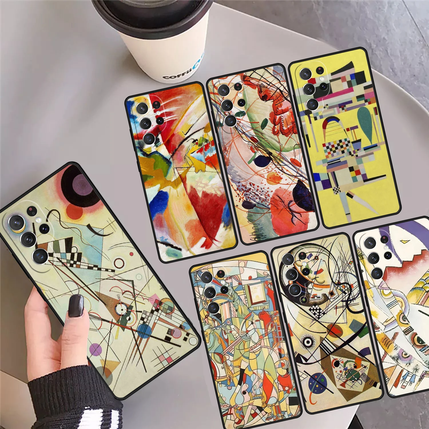 Wassily Kandinsky Abstract Artistic Phone Case Cover For Samsung S24 Ultra 23 S22 Plus S21fe Lite S20 S9 S10 Note 10 Pro 20