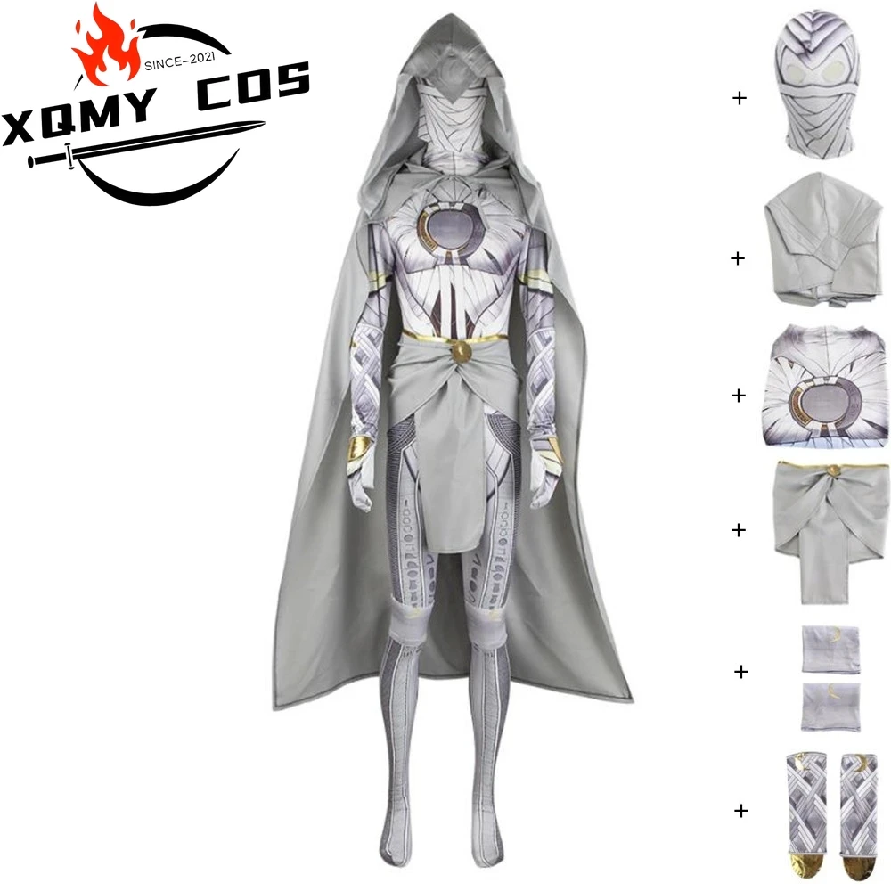 

XQMarc Spector Moon Knight Mister Косплей Костюм Фильм Оборотень Ночной Человек Волка Плащ Комбинезон Хэллоуин Костюм Супергероя