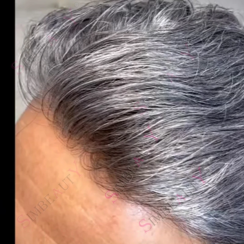 

Серый 1B65 1B40 0,04 мм Супер прочный тонкая кожа Невидимый натуральный мужской парик Блондинка Коричневый # 22р 100% капиллярные протезы из человеческих волос