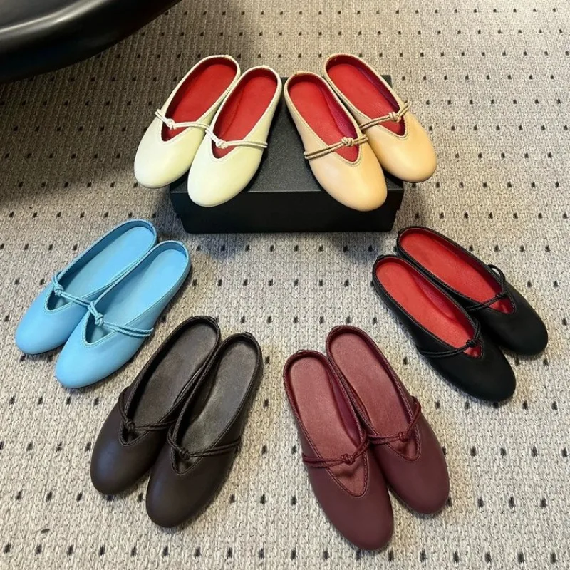 

Женские полутапочки Baotou, новинка 2026, модная крутая швабра для девочек на мягкой подошве