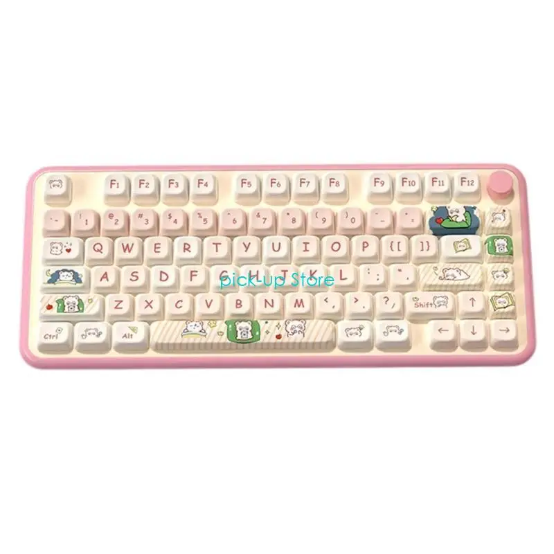 Q5WA 137Keys Motprofile Glasses Panda PBT Dye Subbecap для механических клавиатур