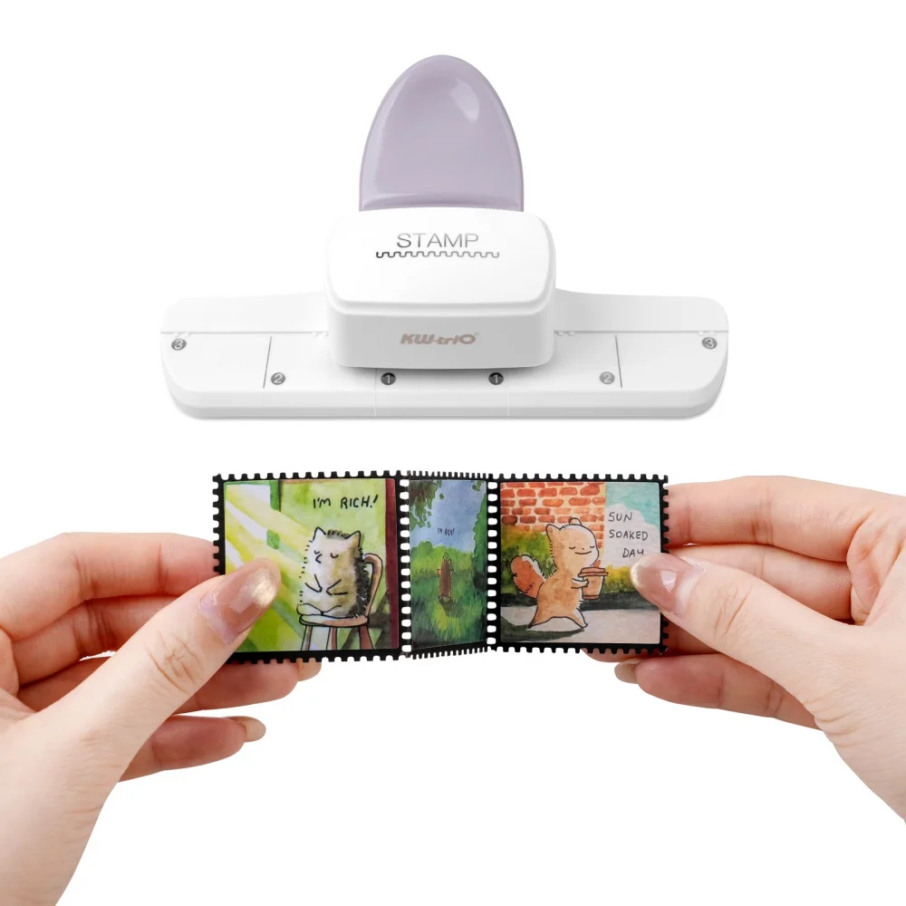 

2 In 1 Postage Stamp & Film Strip Edge Punch Vintage Decorative Border Punch Scrapbooking Paper Craft Punch Tool for Diy Craft