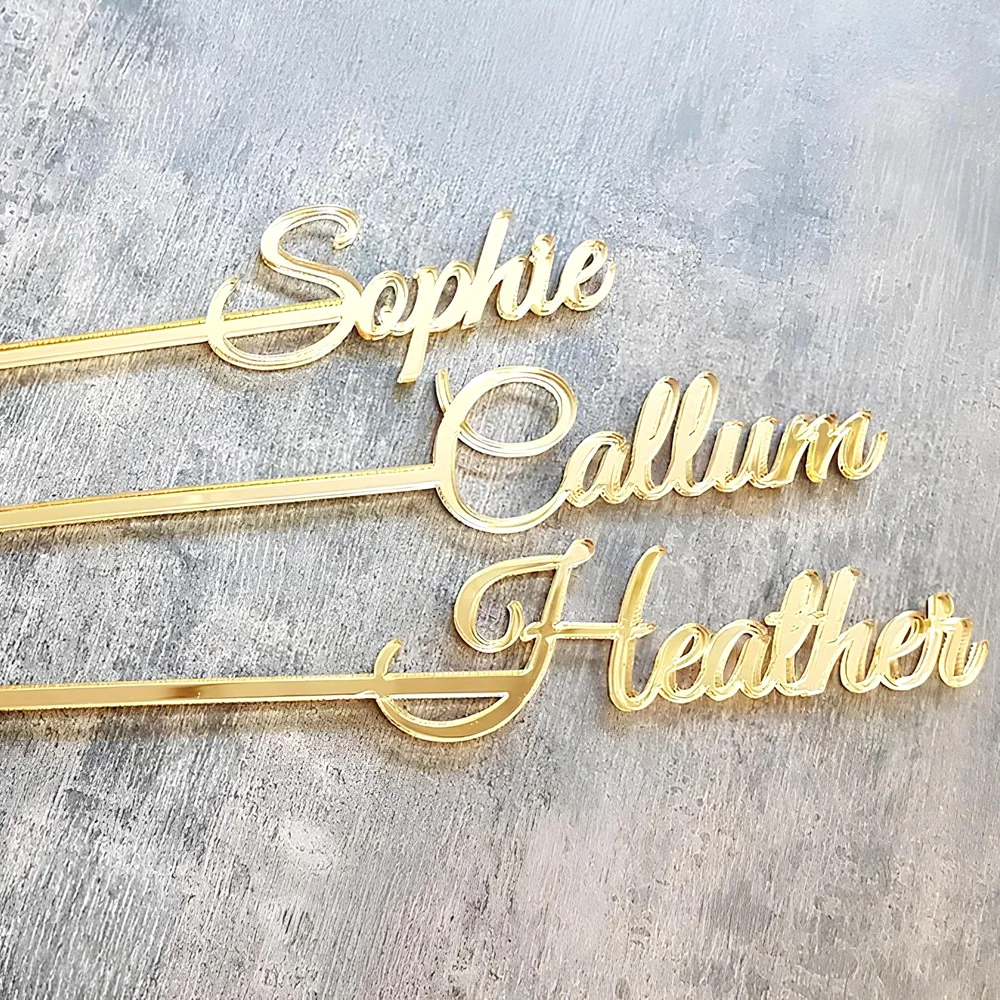 5pcs Personalized Acrylic Drink Stirrer, Name Places, Custom Wedding Drink Stirrer, Guest Name