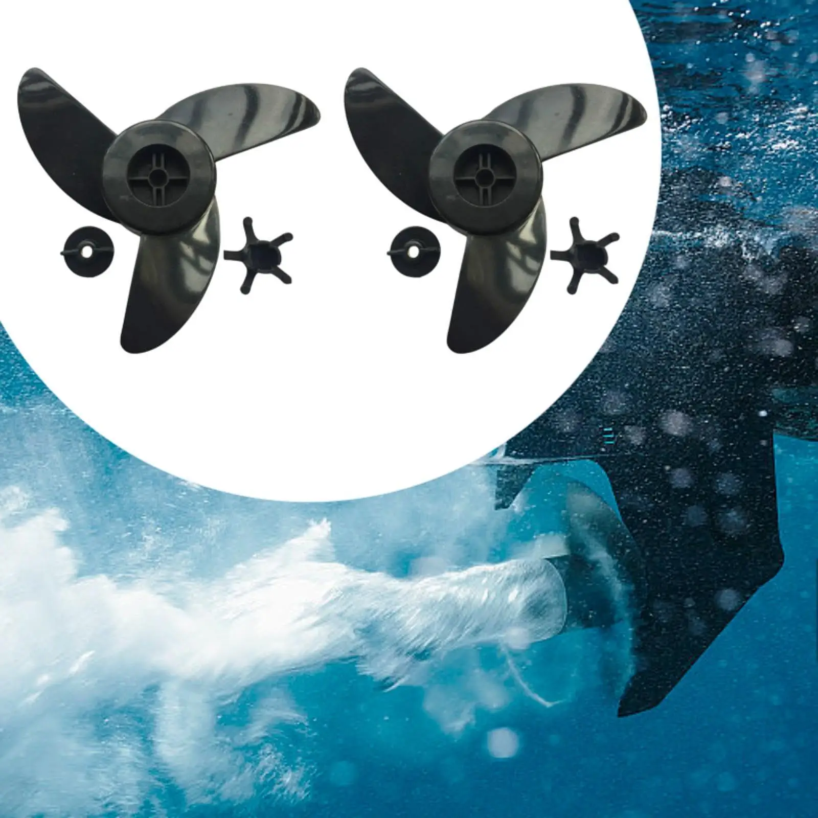 2Pcs Electric Boat Propellers Easy Installation Wear Resistance Easy to Use Multipurpose Lightweight Outboard Propellers