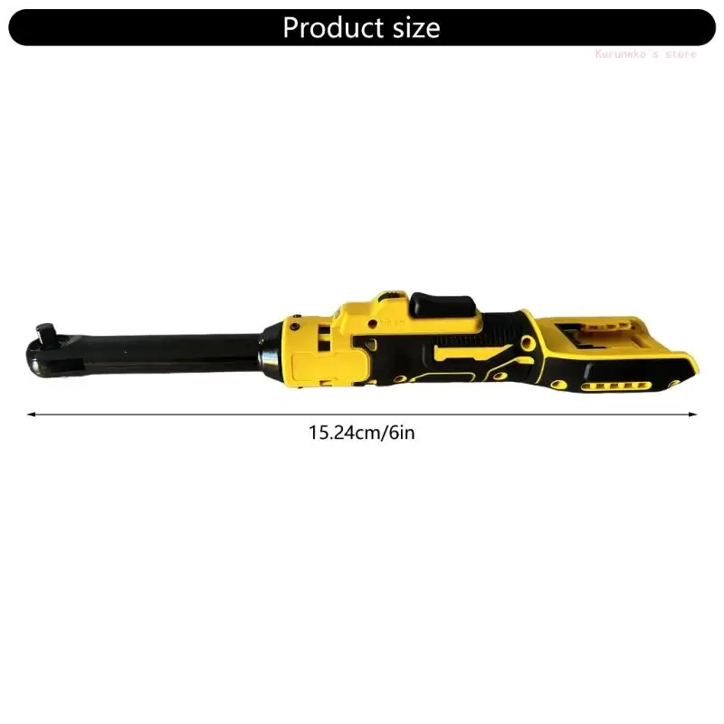 40Ft lbs 3/8 무선 래칫 렌치 6인치 긴 목 렌치 400RPM 가변 속도 전동 공구