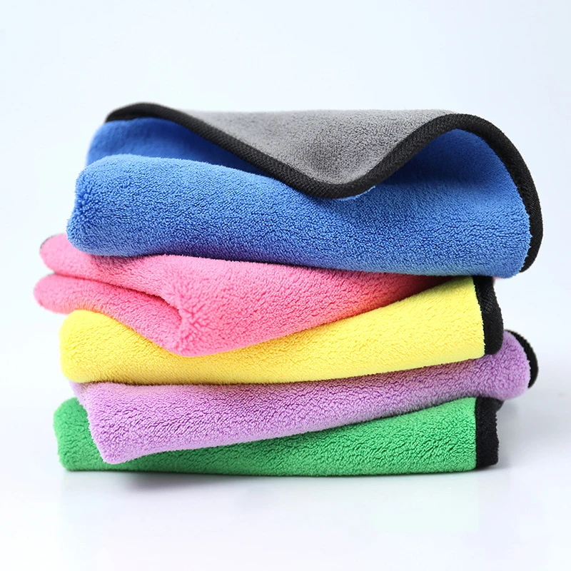 Car Coral Fleece Auto Wiping Rags Efficient Super Absorbent Microfiber Cleaning Cloth Home Car Washing Cleaning Towels New