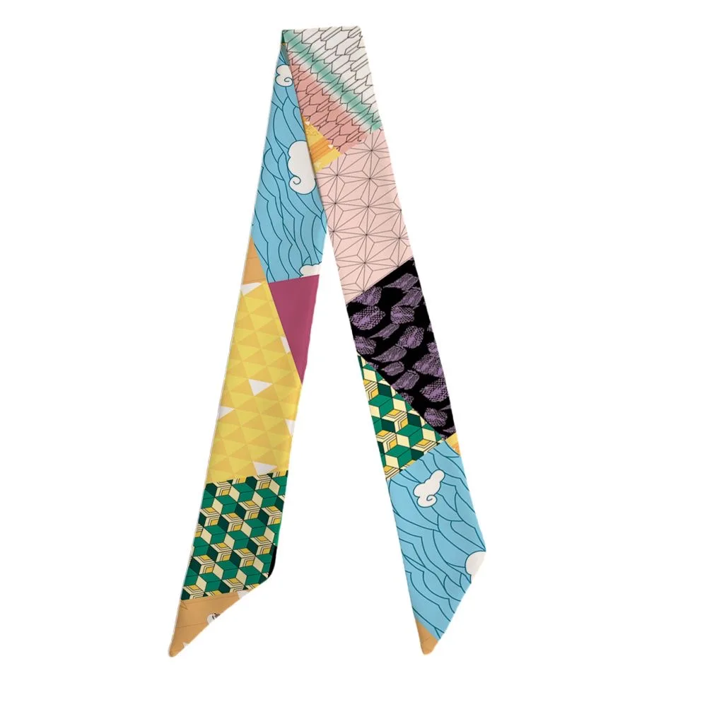 ゴーストスレイヤーブレードコスプレリボンシルクスカーフヘアストラップヘアタイヘッドウェアアニメバタフライ忍者豆炭ジロガラスジュエリー