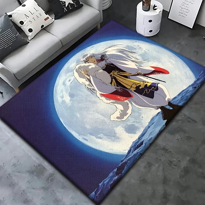 Inuyasha Cartoon Carpet, Living Room Bedroom Floor Mat Kitchen Mat Bedroom Mat,bedroom  Birthday Gift Yoga Mat,Anime Carpet