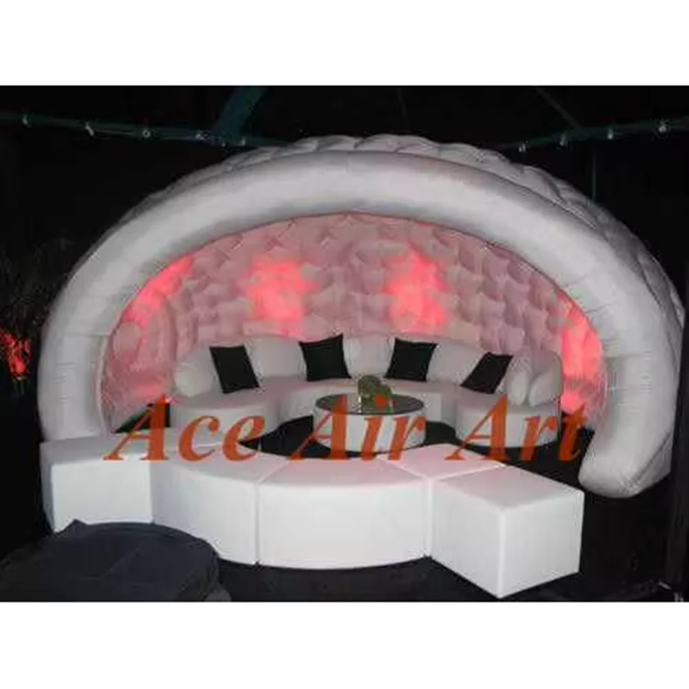 Custom Portable White Igloo Inflatable Tent Led Lighting Inflatable Bar Tent For Sale