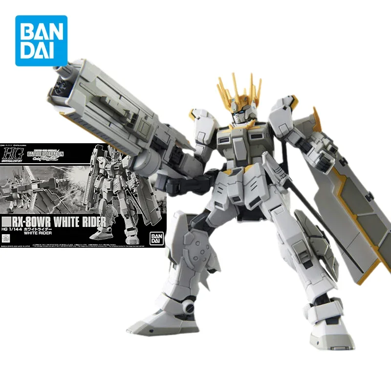 

Bandai Original Gundam Model Kit Anime Figure PB HGUC 1/144 RX-80WR WHITE RIDER Action Figures Collectible Toys Gifts for Kids