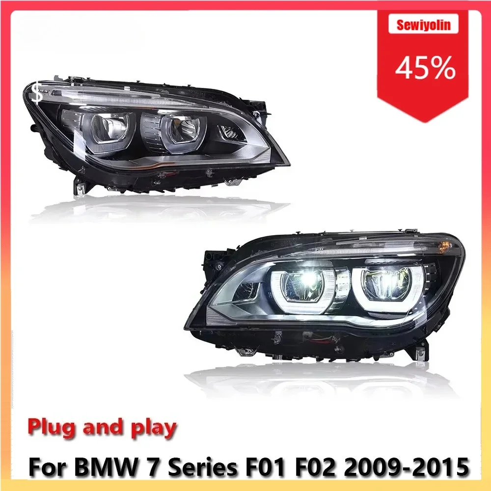

Автомобильные светодиодные фары, аксессуары для BMW 7 серии F01 F02 2009-2015, автоматические противотуманные фары DRL, стоп-сигнал, указатель поворота, вилка и пла