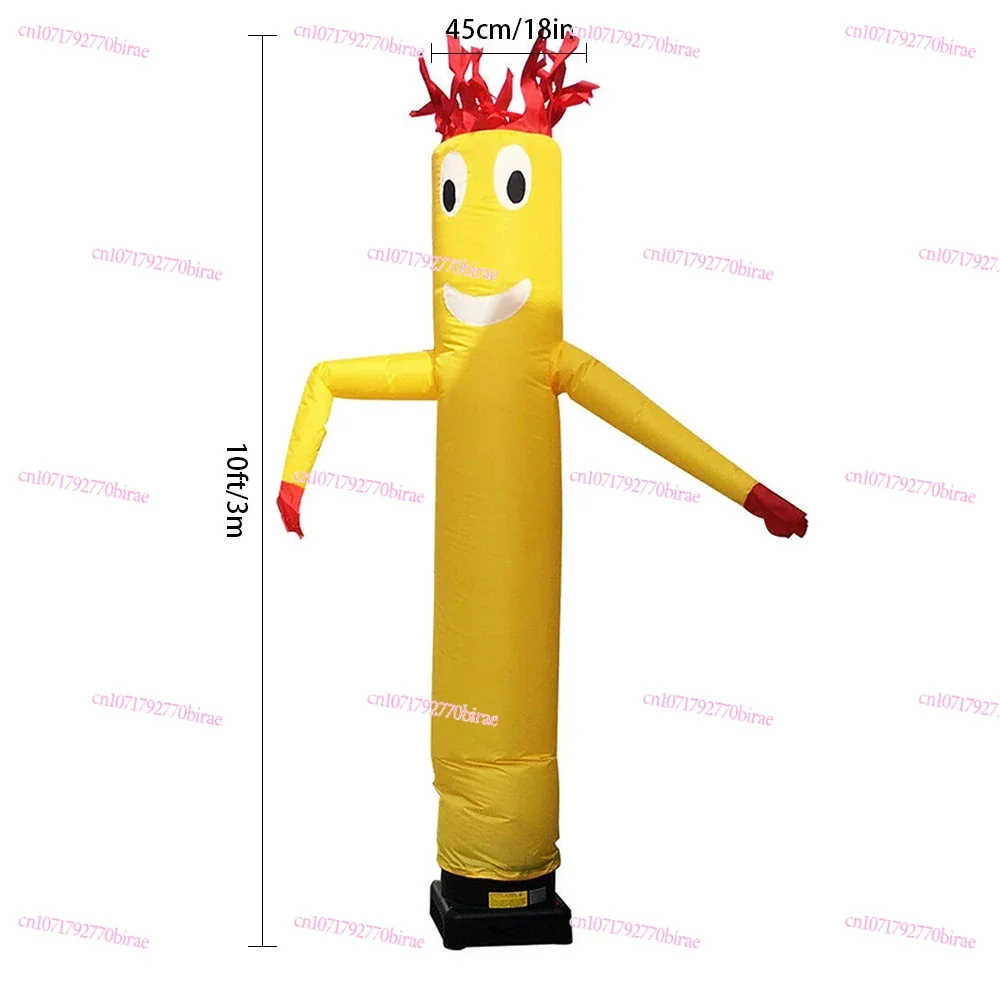 

10ft Inflatable Wacky Waving Flailing Arms Tube Man Dancing Air Puppet-Yellow for Advertisement Promotional (No Blower)