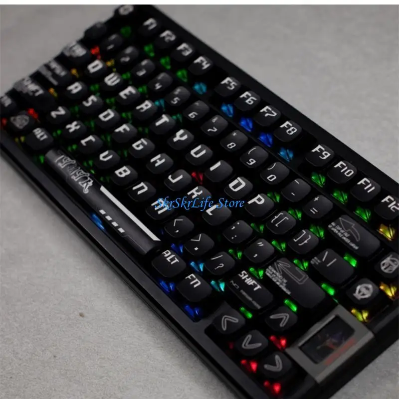 

E65e Keycaps Pbt 122Keys MDA Высота черная рыцарь -тематические клавиши адаптируется 61/84/96/104