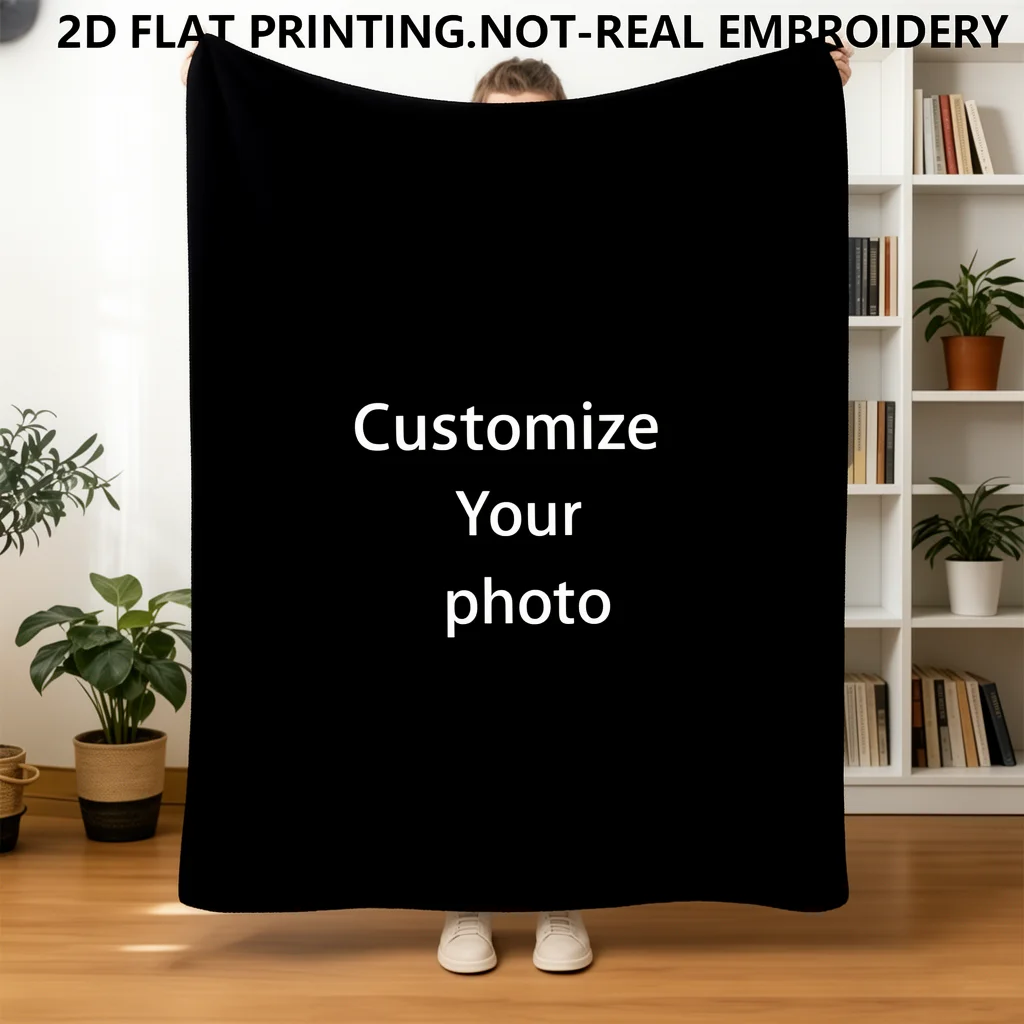 Customized Photo Blankets, Flannel Blanket Printing for Bedroom Sofas, Customized Gifts for Families, Pets, and Couples