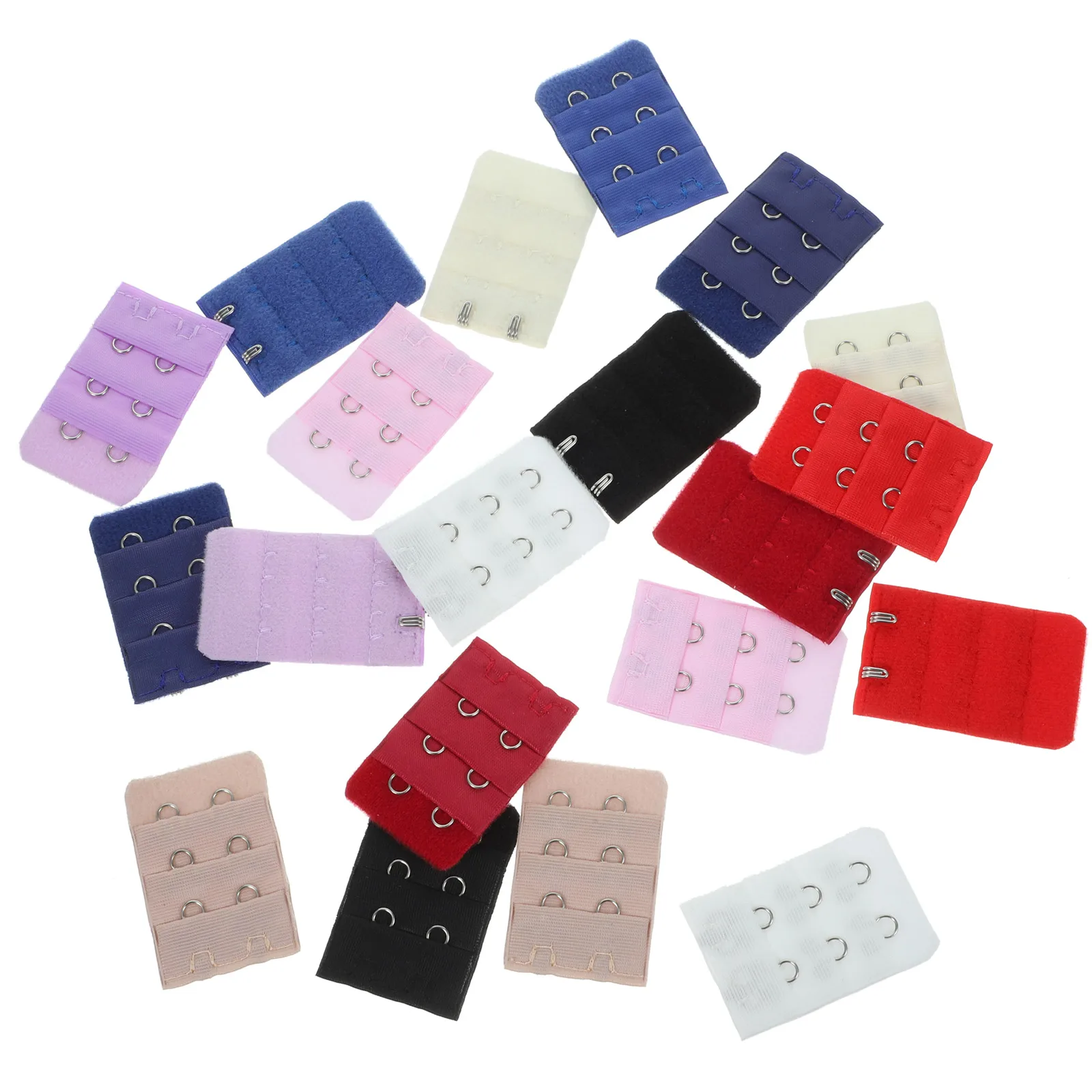 

20 Pcs Bra Buckle Extension Hooks Rows Clasp Fasteners for Pregnancy Color Extender Bras Brassiere Add-ons Bands