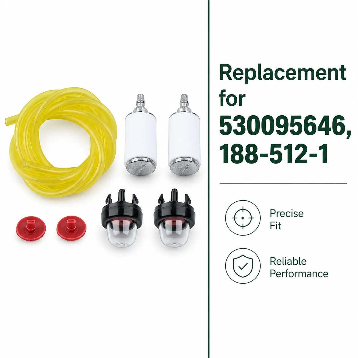 Fuel Filter Line Primer Check Valve Repair Kit For Poulan Handwerker Weedeater Trimmer Engine Parts Replaces 530095646 188-512-1