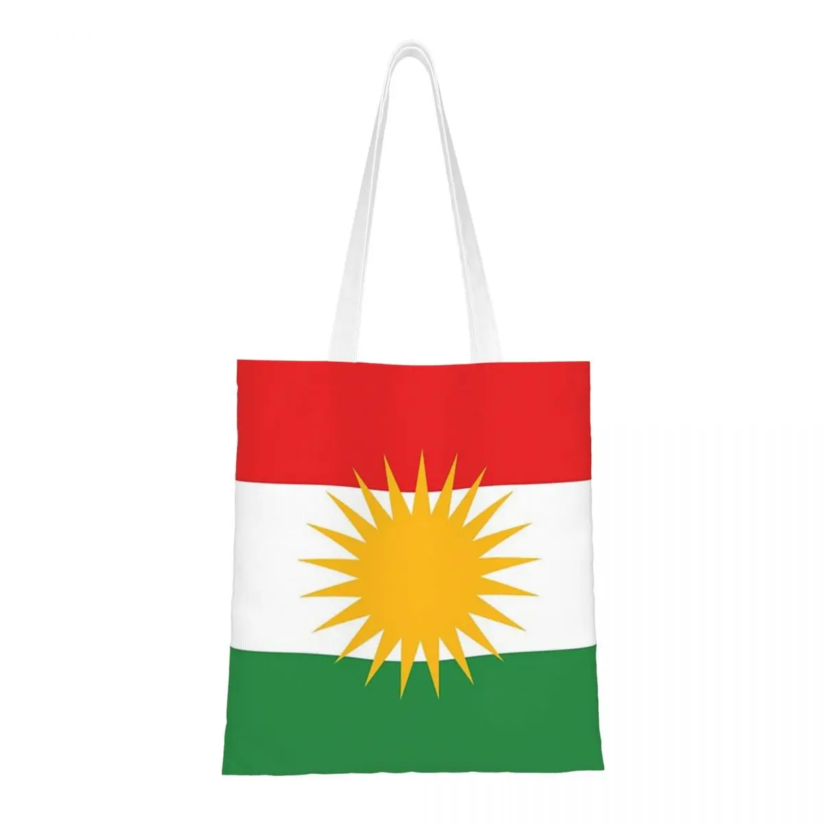 Koerdistan Koerdische Vlag Boodschappentassen Meisjes Canvas De Tote Bag Opvouwbare Dames Schouder Tote Reishandtas