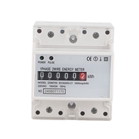 Din-rail Energy Meter KWh Meter Single Phase 4P LED Din Rail Electricity Power Consumption Wattmeter Energy Mete DDM75S 10‑40A