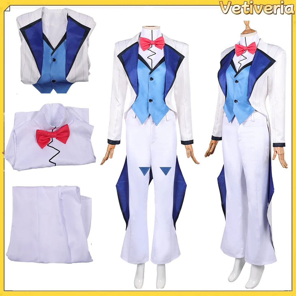 

Костюм для косплея Vox Boss, рубашка для ролевых игр, жилет, брюки для мужчин и женщин, карнавальный костюм, вечерние костюмы на Хэллоуин для взрослых, мультяшная одежда