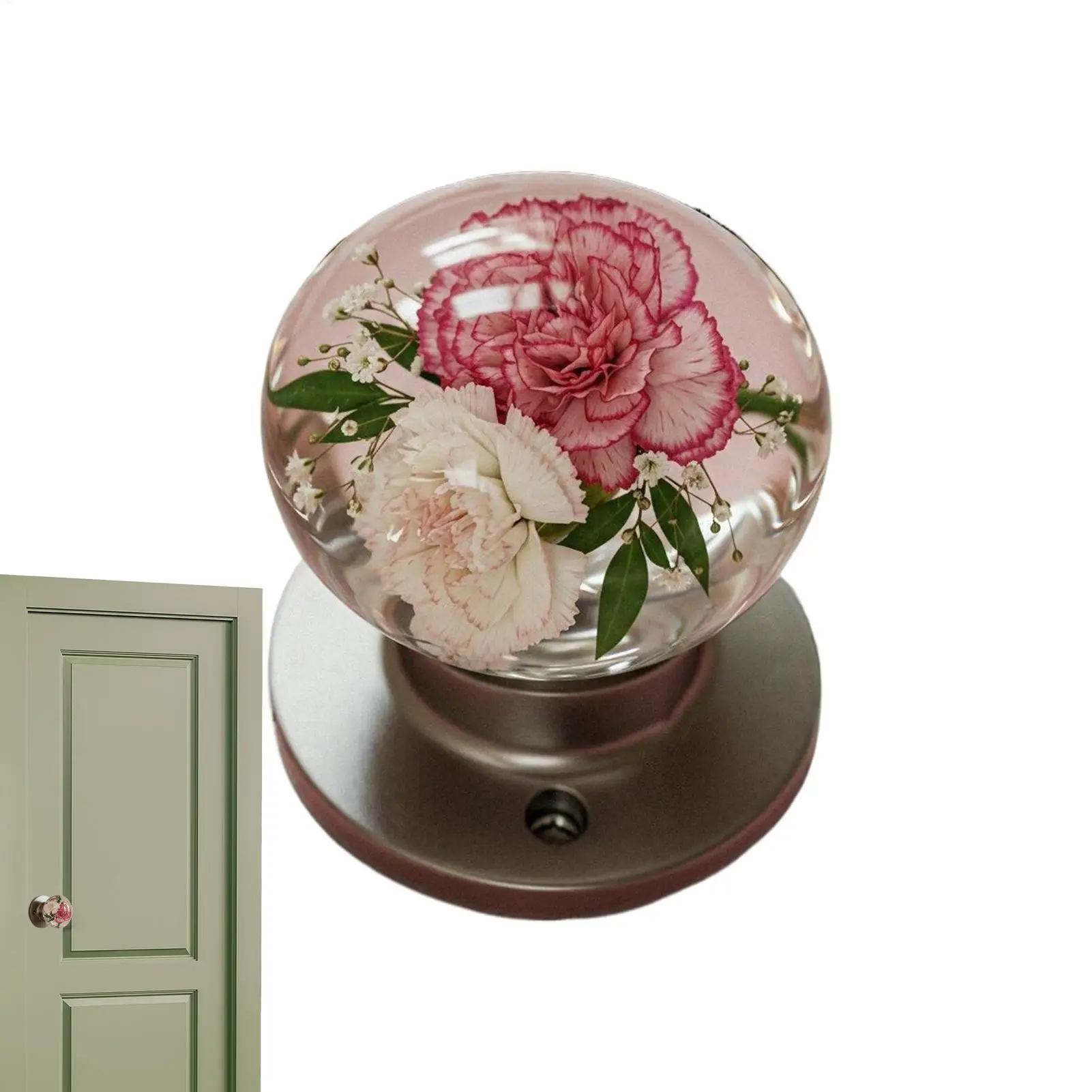 1PC Vintage Round Cabinet Knobs Resin Crystal Drawer Cabinet Knobs Transparent Animal Epoxy Pull Handles for Wardrobe Dresser