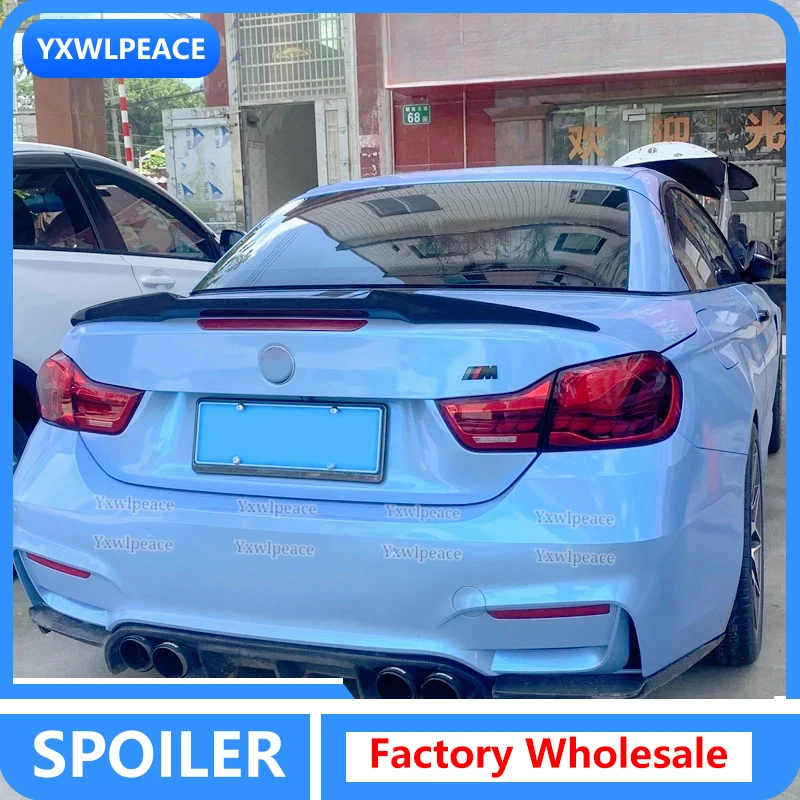 

M4 Style Real Carbon Fiber /ABS Rear Spoiler Trunk Lip Wing For BMW F33 Convertible 4 Series 420i F83 M4 2014 2015 2016-2019