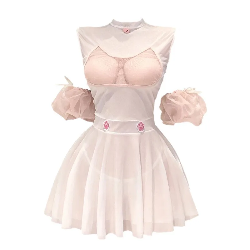 

Оптовая продажа, женское сексуальное нижнее белье для ролевых игр, платье для взрослых, женское платье, вечерние костюмы для косплея кошек, милая девушка, наряд Лолиты