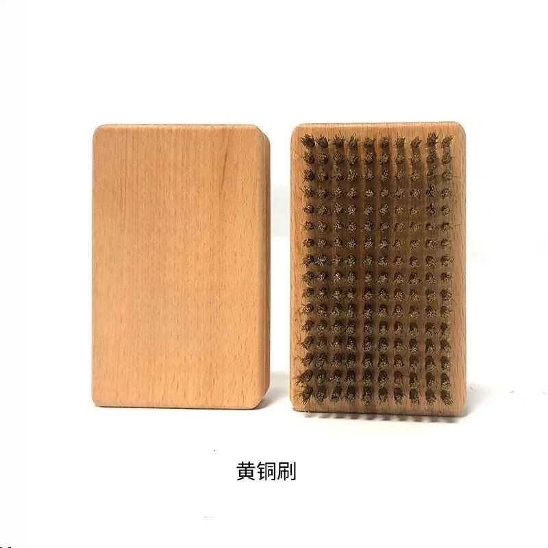 Snowboard Waxing Brush, Veneer Waxing Cleaning Polishing Horse Hair Brush, Copper Wire Brush