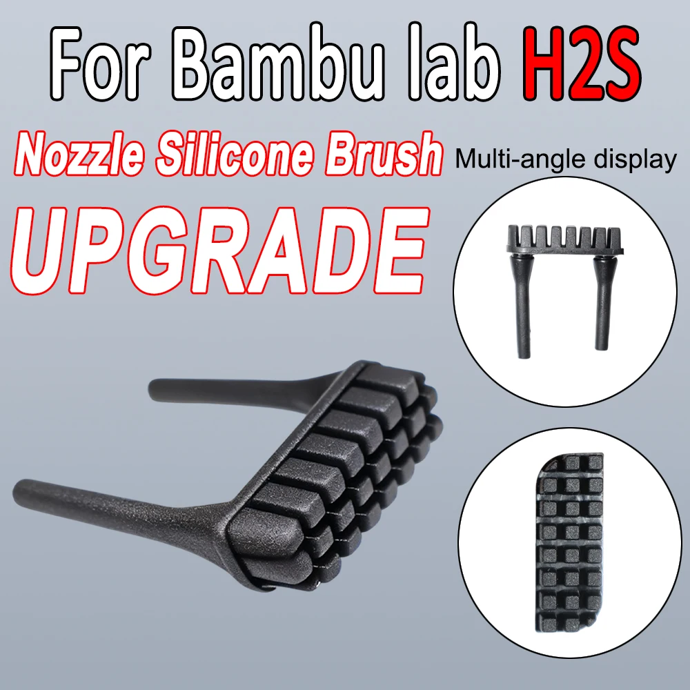 

Silicone Brush nozzle For bambulab H2S Hotend Silicone brush nozzle wiper Heating Block kit nozzle for 3D printer accessories