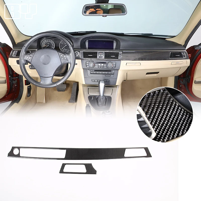 

Soft Carbon Fiber For BMW 3 Series E90 2005-2012 Car Instrument Panel Panel Frame Decorative Sticker Interior Accessories