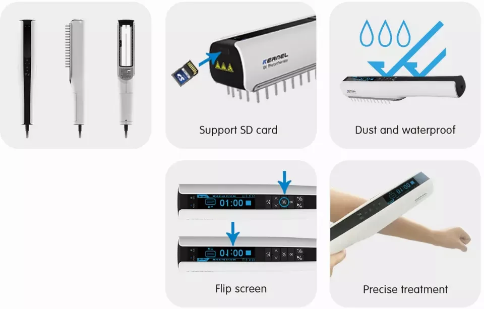 Kernel KN- 4003BL2 Factory Price vitiligo treatment device handheld UVB phototherapy lamp fototerapia uvb lamps for psoriasis