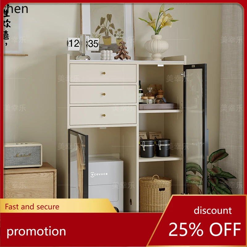 HXL Housekeeping Sweeper Side Storage Base Cabinet Solid Wood Storage Cabinet