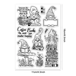 2024 New Cartoon Read Book Clear Stamp for Scrapbooking Transparent Silicone Rubber DIY Photo Album Decor