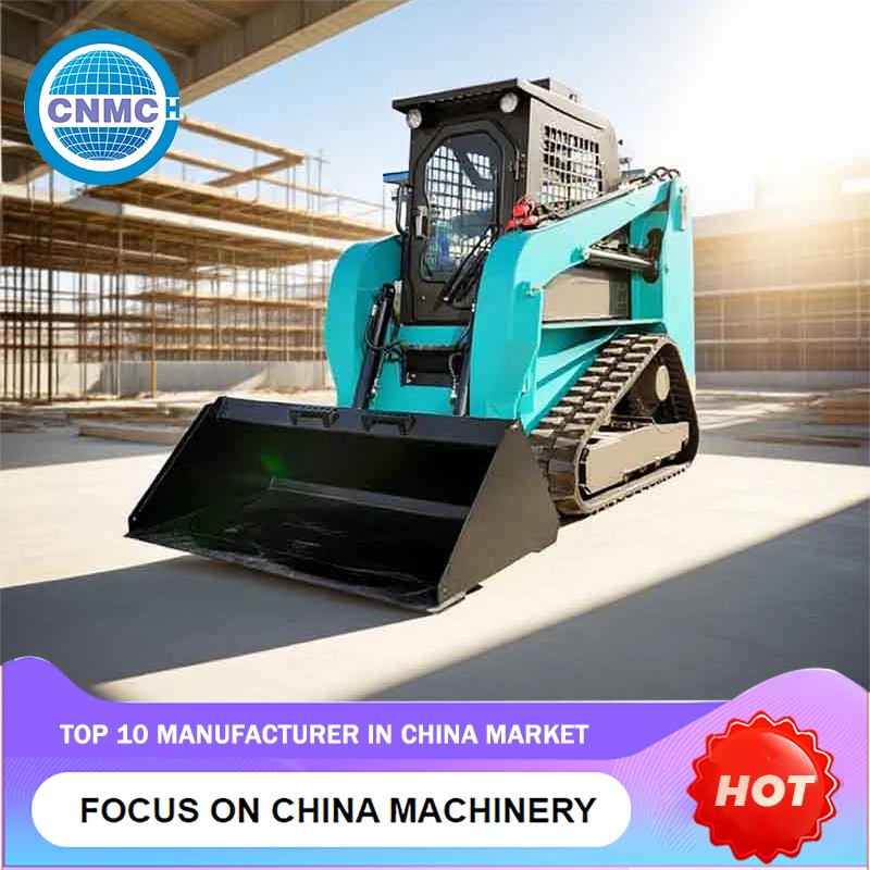 

Мини-погрузчик CNMC с гусеничным ходом, простой в управлении, с кабиной, настраиваемый, для фермы и сада, с ковшом 4-в-1, компактный, сертифицирован CE EPA