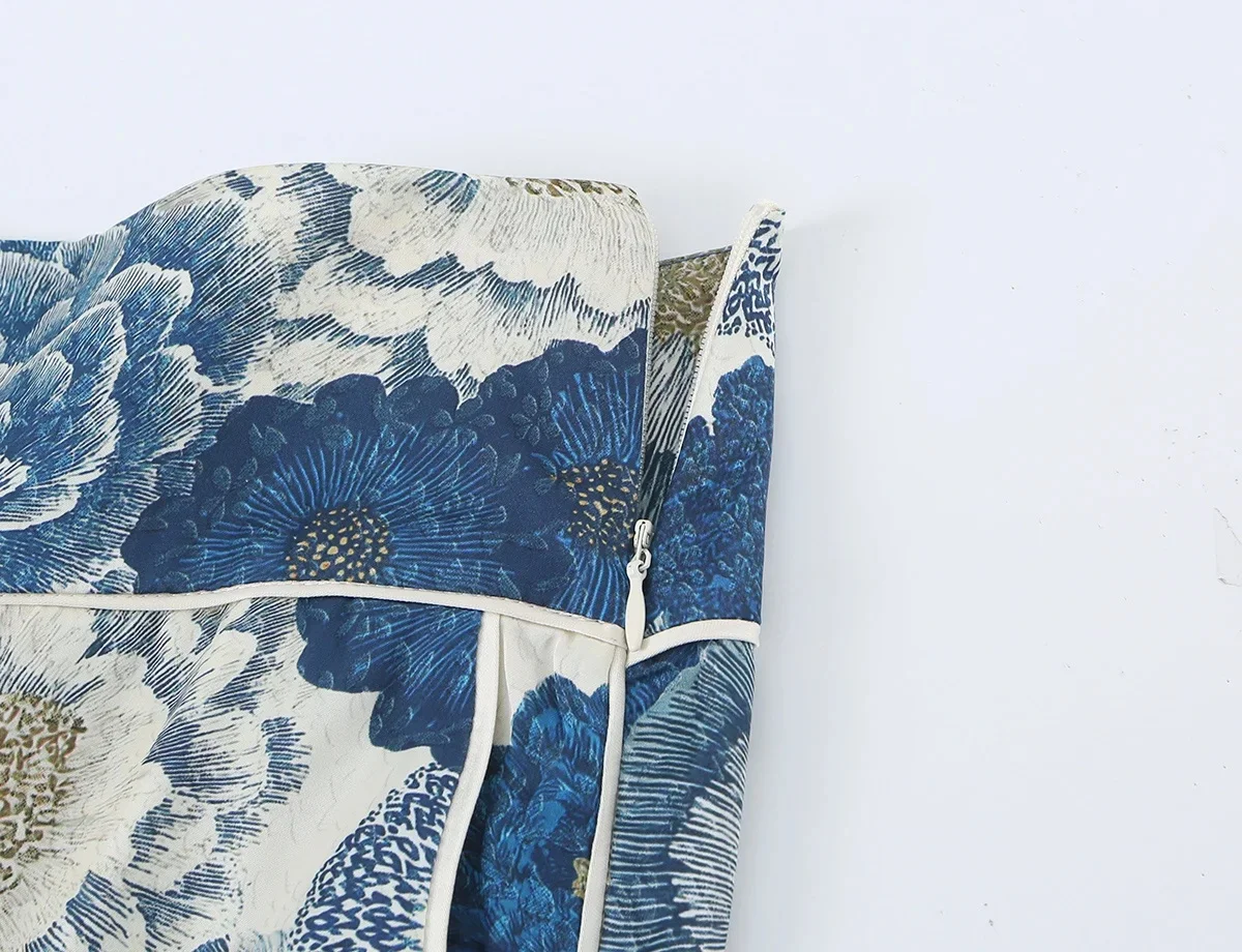 KONDALA Damen Vintage Chic Bedrucktes Hosenset Elegante Schnürblusen, Lange Hosen 2026 Frühling Sommer Trendiges Urlaubsset – Detail 18